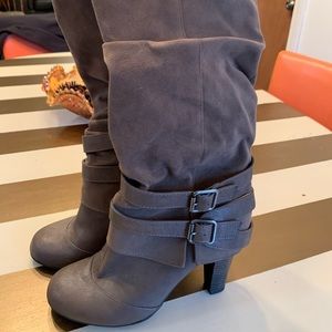 brown knee high boots